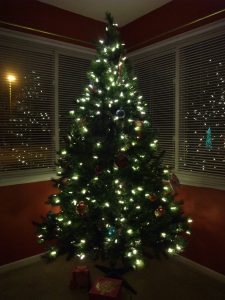 Live Christmas Tree with LED Lighting