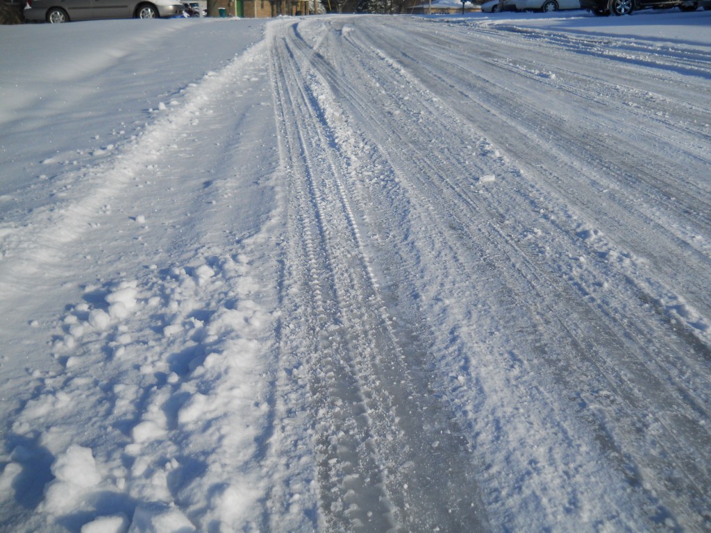 Only the brave ventured out on the roads today